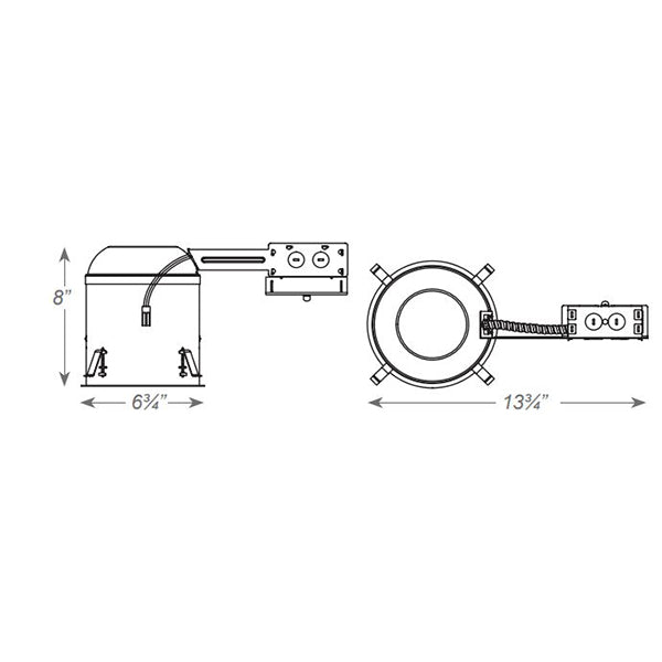 Advantage Environmental Lighting AELB6IC 6" IC LED Dedicated Can