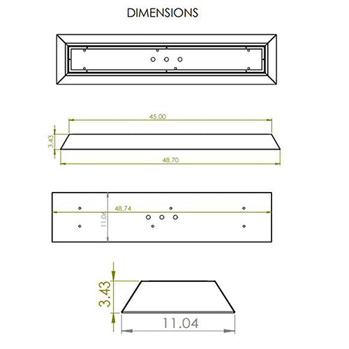 Advantage Environmental Lighting BAR Surface Mount LED Prison Grade