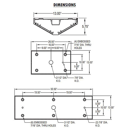 Advantage Environmental Lighting BAX Surface Ceiling Mount LED Prison Grade