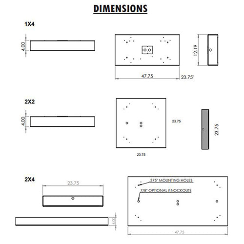 Advantage Environmental Lighting CLE Surface Mount LED Clean Room