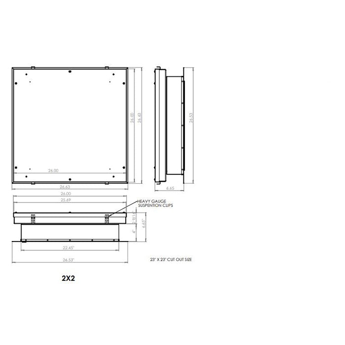 Advantage Environmental Lighting CLPIMP Clean Room Top Access Troffer for Insulated Metal Panel Ceilings