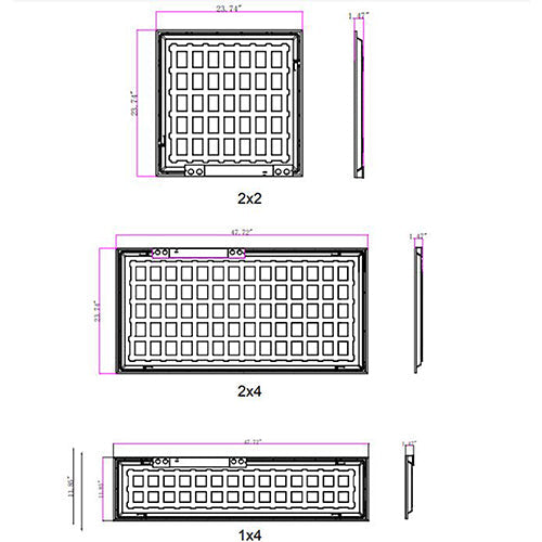 Advantage Environmental Lighting CLQ Back Lit ISO 5 Clean Room CCT/Wattage Selectable Flat Panel