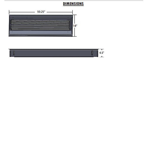 Advantage Environmental Lighting CLRL LED Tube Clean Room Back Access Troffer for Paint Booths