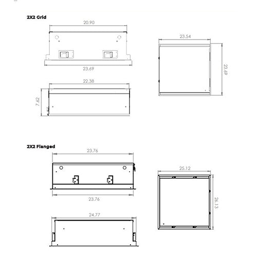 Advantage Environmental Lighting CLT Recessed Top Access LED Clean Room Luminaire