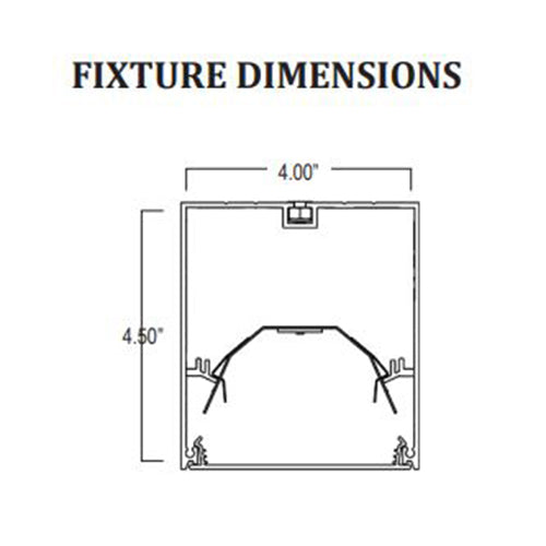 Advantage Environmental Lighting DL4WS 4" Wall Mount Direct Steel Designer Fluorescent