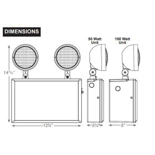 Advantage Environmental Lighting EM1 Remote Capable Incandescent Emergency Unit
