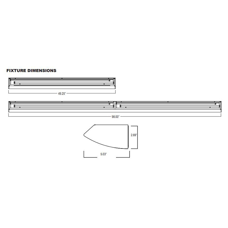 Advantage Environmental Lighting LALW Louvered LED Wall Mount Linear Luminaire