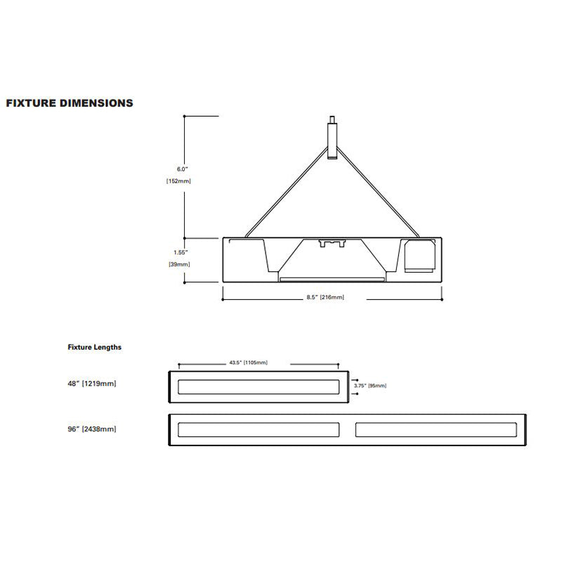 Advantage Environmental Lighting LASQLDID Low Profile Pendant Lighting Direct/Indirect