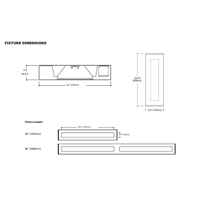 Advantage Environmental Lighting LASQW Wall Mounted Direct/Indirect