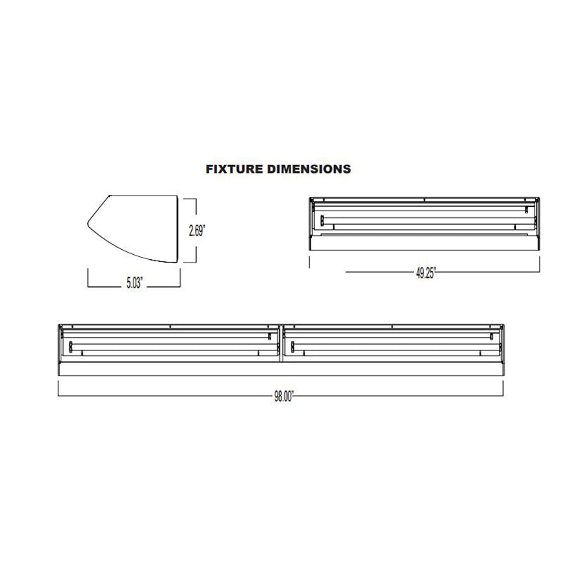 Advantage Environmental Lighting LASWDID High Performance Direct/Indirect Slotted LED Wall Mount Luminaire