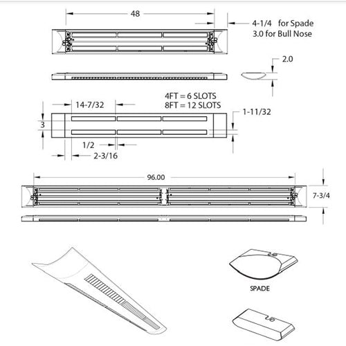 Advantage Environmental Lighting LAZPDI Direct/Indirect LED Louvered Pendant Mount