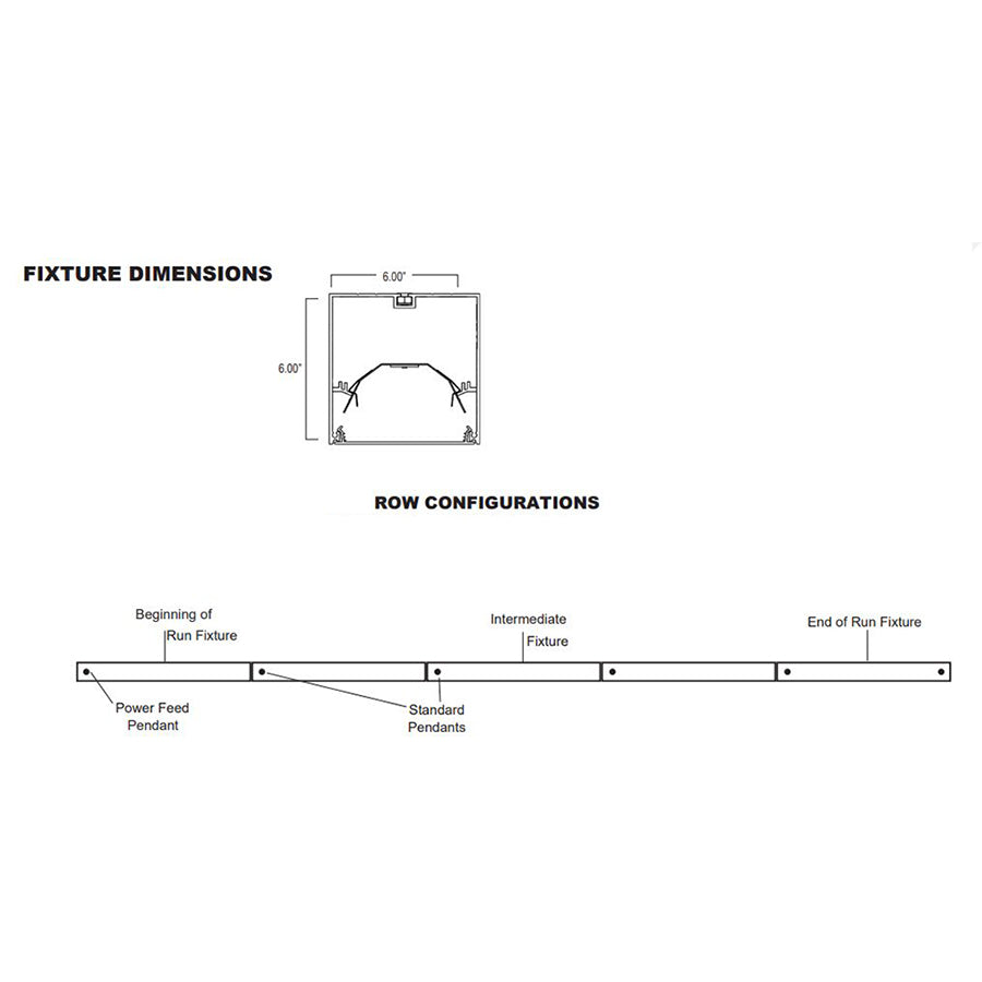 Advantage Environmental Lighting LDL6DS Suspended Direct Steel LED Luminaire