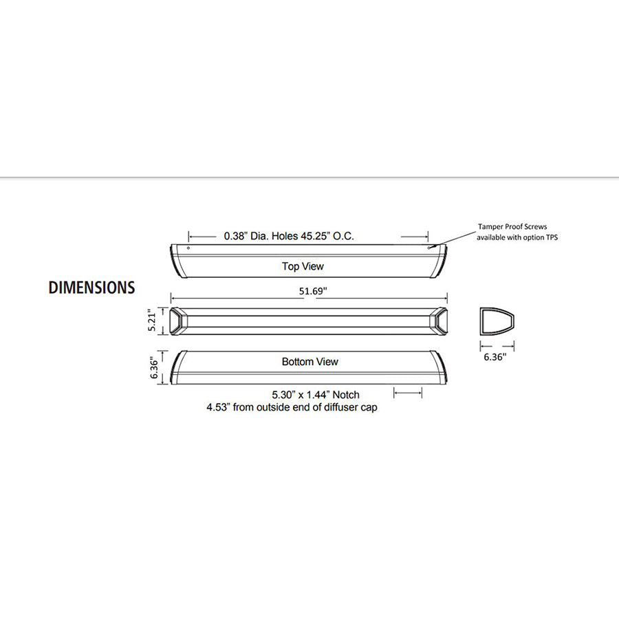 Advantage Environmental Lighting LOBDID LED Over-Bed Direct/Indirect Luminaire