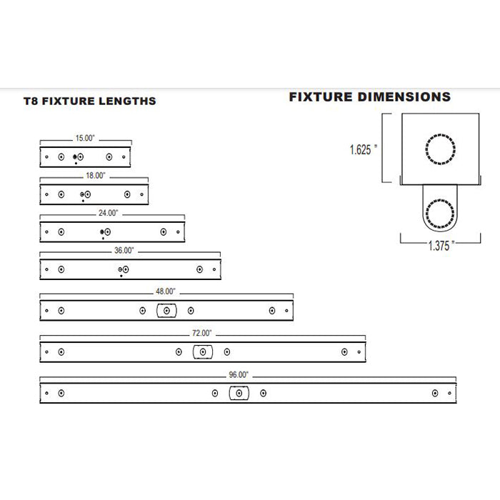 Advantage Environmental Lighting LPT8 Low Profile T8 Knockdown Strip Luminaire