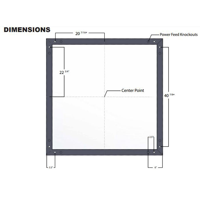 Advantage Environmental Lighting LSDL24A 2.5"x4.5" Linear Square LED Direct Aluminum Luminaire