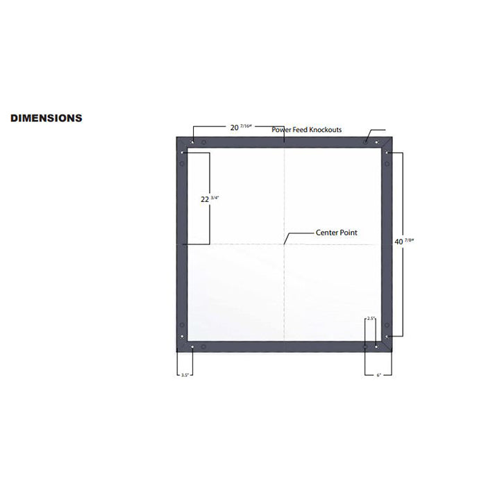 Advantage Environmental Lighting LSDL4A 4"x4.5" Linear Square LED Direct Aluminum Luminaire