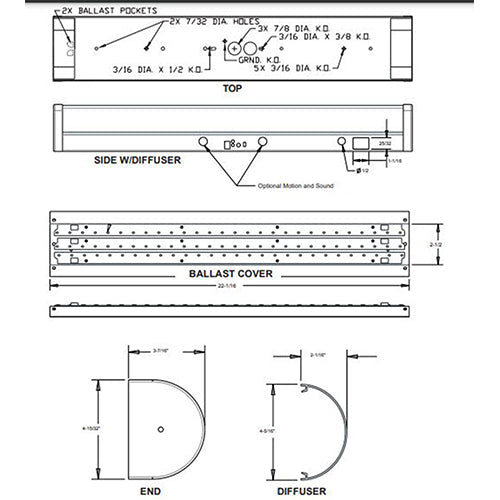 Advantage Environmental Lighting LSWV07 LED Stairwell Luminaire with Occupancy Sensor