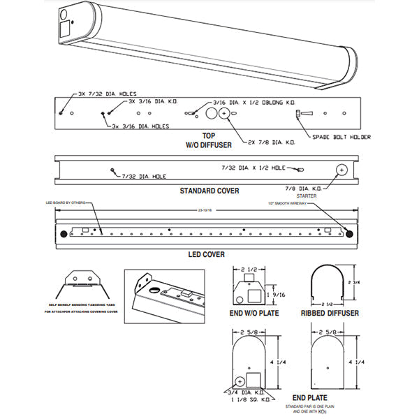 Advantage Environmental Lighting LWV02 LED Wall/Vanity Luminaire