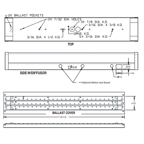 Advantage Environmental Lighting LWV07 LED Wall/Vanity Luminaire