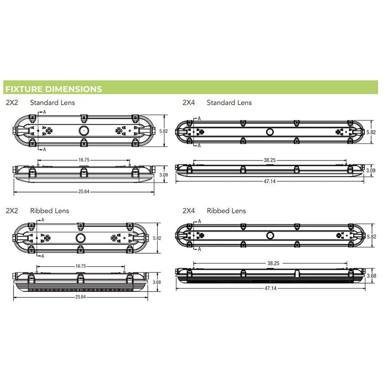 Advantage Environmental Lighting LXVT LED Vapor Tight