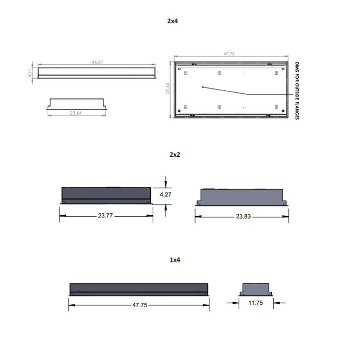 Advantage Environmental Lighting MEB Recessed Grid LED Operating Room