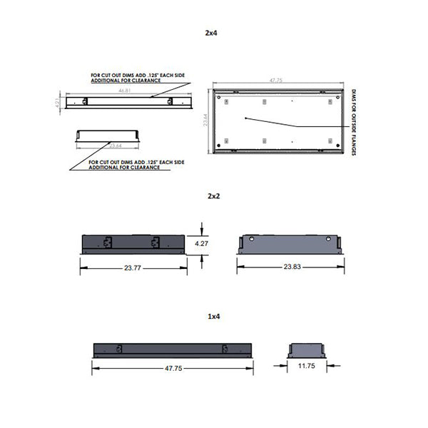 Advantage Environmental Lighting MEBF Recessed and Recessed Flanged LED Operating Room