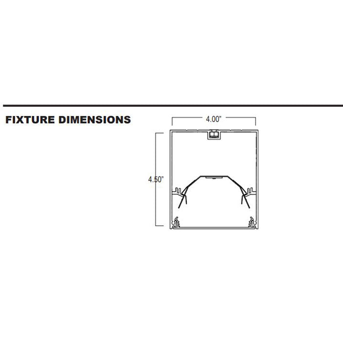 Advantage Environmental Lighting MEF4 Surface Mount Direct Aluminum LED Luminaire