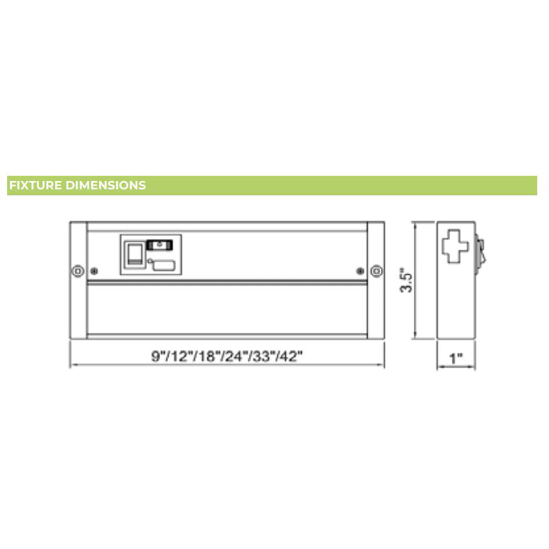 Advantage Environmental Lighting MEMLNK LED Linkable Under Cabinet, Color Temperature Selectable 120V