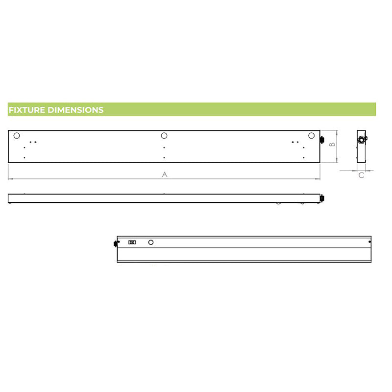 Advantage Environmental Lighting MEMRI LED Undercabinet MRI Luminaire 120-277V