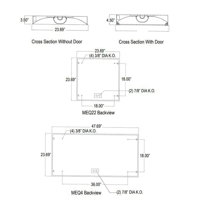 Advantage Environmental Lighting MEQ Recessed LED Operating Room