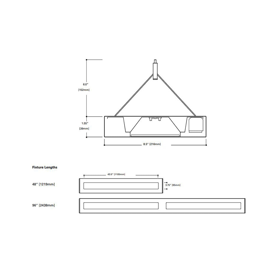 Advantage Environmental Lighting MSQLDID Low Profile Pendant Lighting Direct/Indirect