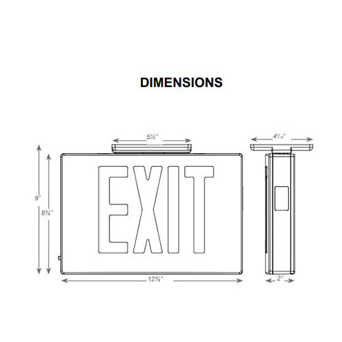 Advantage Environmental Lighting NYX7 New York Approved Diecast Aluminum Exit