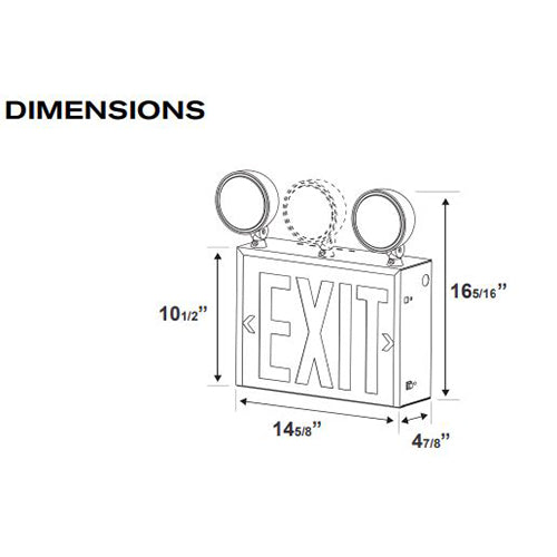 Advantage Environmental Lighting NYXEM6 New York Approved LED Exit & Incandescent Emergency Combo