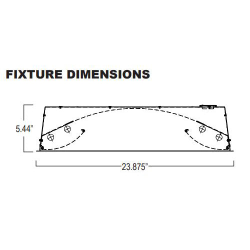 Advantage Environmental Lighting SDI High Performance Lay-In Center Basket Fluorescent Luminaire