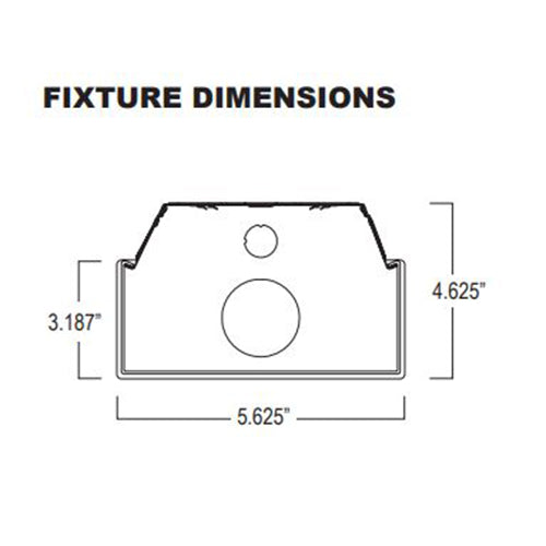 Advantage Environmental Lighting SW High Quality Single Lamp Fluorescent Narrow Wrap Luminaire