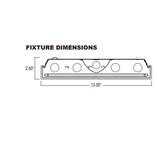 Advantage Environmental Lighting WCL 13" Wrap Wired for LED Tubes