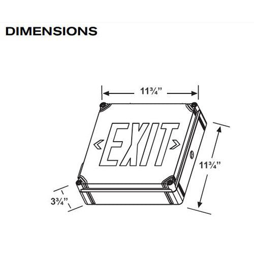 Advantage Environmental Lighting X16WL Wet Location LED Exit Sign