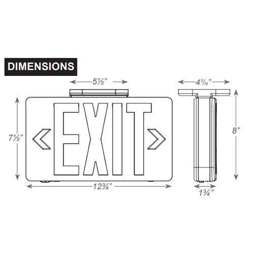 Advantage Environmental Lighting X5U LED Exit Sign