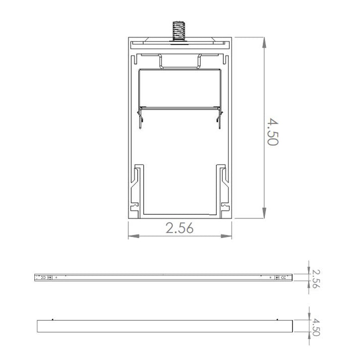 Advantage Environmental Lighting XDL24D 2.5" x 4.5" Linear Suspended
