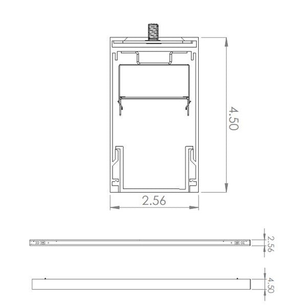 Advantage Environmental Lighting XDL24DWL 2.5" x 4.5" Linear Suspended Wet Location