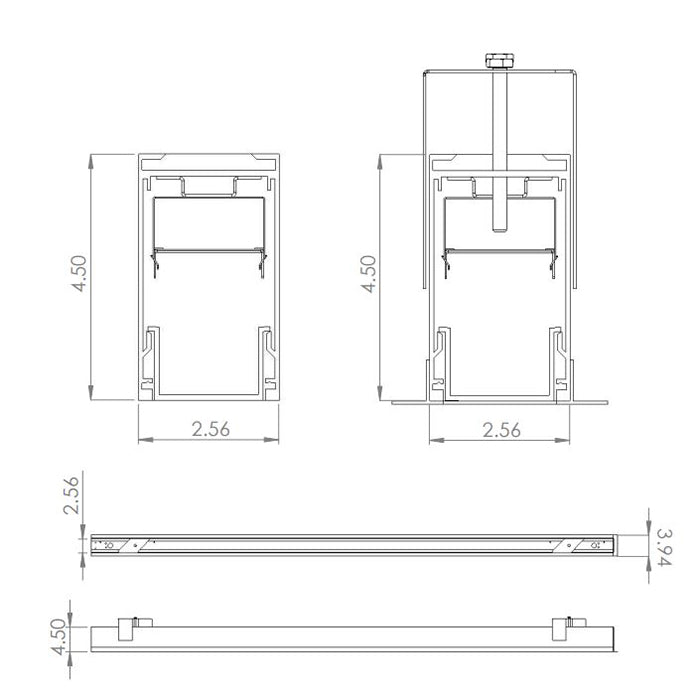 Advantage Environmental Lighting XDL24R 2.5" X 4.5" Linear Recessed