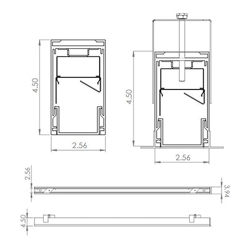 Advantage Environmental Lighting XDL24RWW 2.5" X 4.5" Recessed Wall Wash