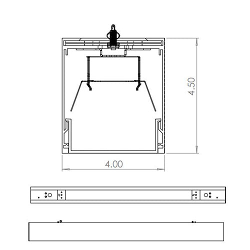 Advantage Environmental Lighting XDL4D 4.0" X 4.5" Linear Suspended