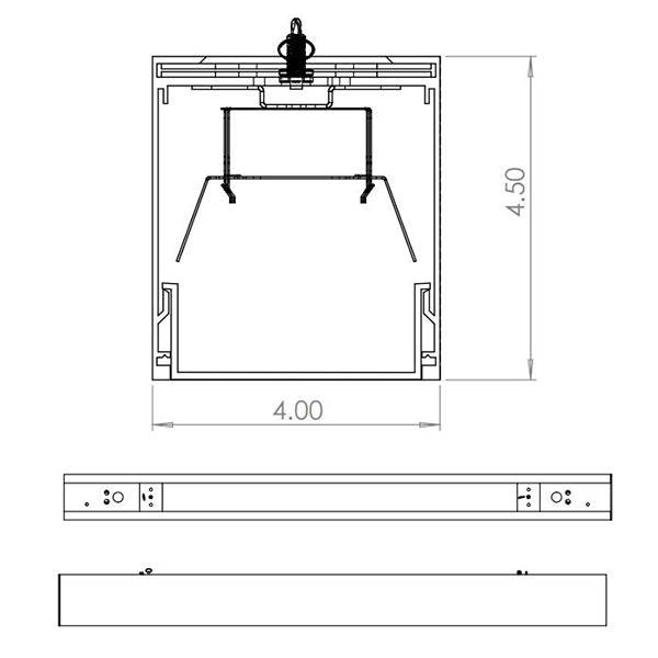 Advantage Environmental Lighting XDL4DID 4.0" X 4.5" Direct/Indirect Linear Suspended