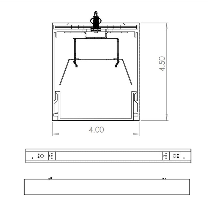 Advantage Environmental Lighting XDL4DWL 4.0" x 4.5" Linear Suspended Wet Location