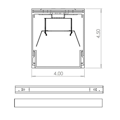 Advantage Environmental Lighting XDL4SM 4.0" X 4.5" Linear Surface Mount