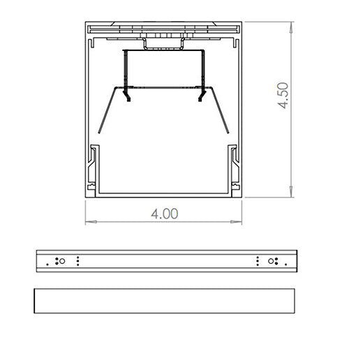 Advantage Environmental Lighting XDL4SMWL 4.0" x 4.5" Linear Surface Mount Wet Location