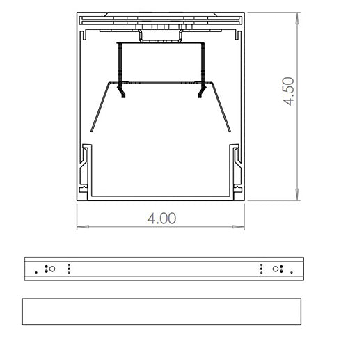 Advantage Environmental Lighting XDL4WM 4.0" X 4.5" Linear Wall Mount