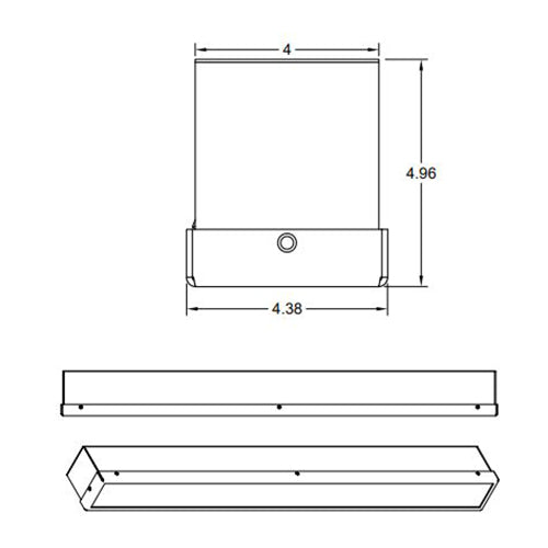 Advantage Environmental Lighting XDLVPWL 4.0" x 4.5" Linear Surface Mount Vandal Resistant Wet Location