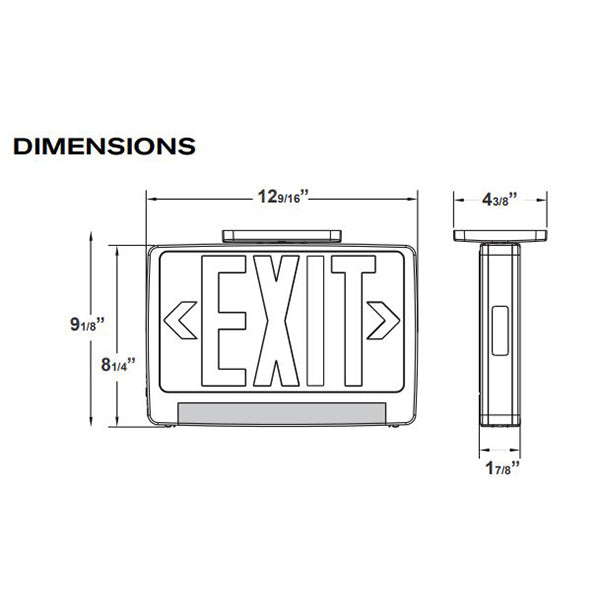 Advantage Environmental Lighting XEM4U Lightpipe LED Exit & Emergency Combo